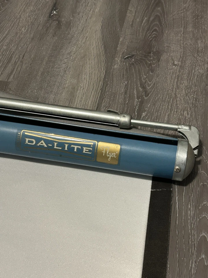 Vintage Da-Lite Flyer 40"x40" Portable Projector Screen Retractable - Image 2 of 3