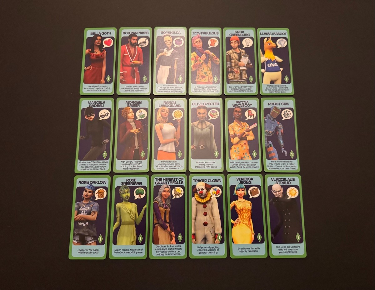 The Sims Board Game | All 18 Iconic Sims Cards |Official