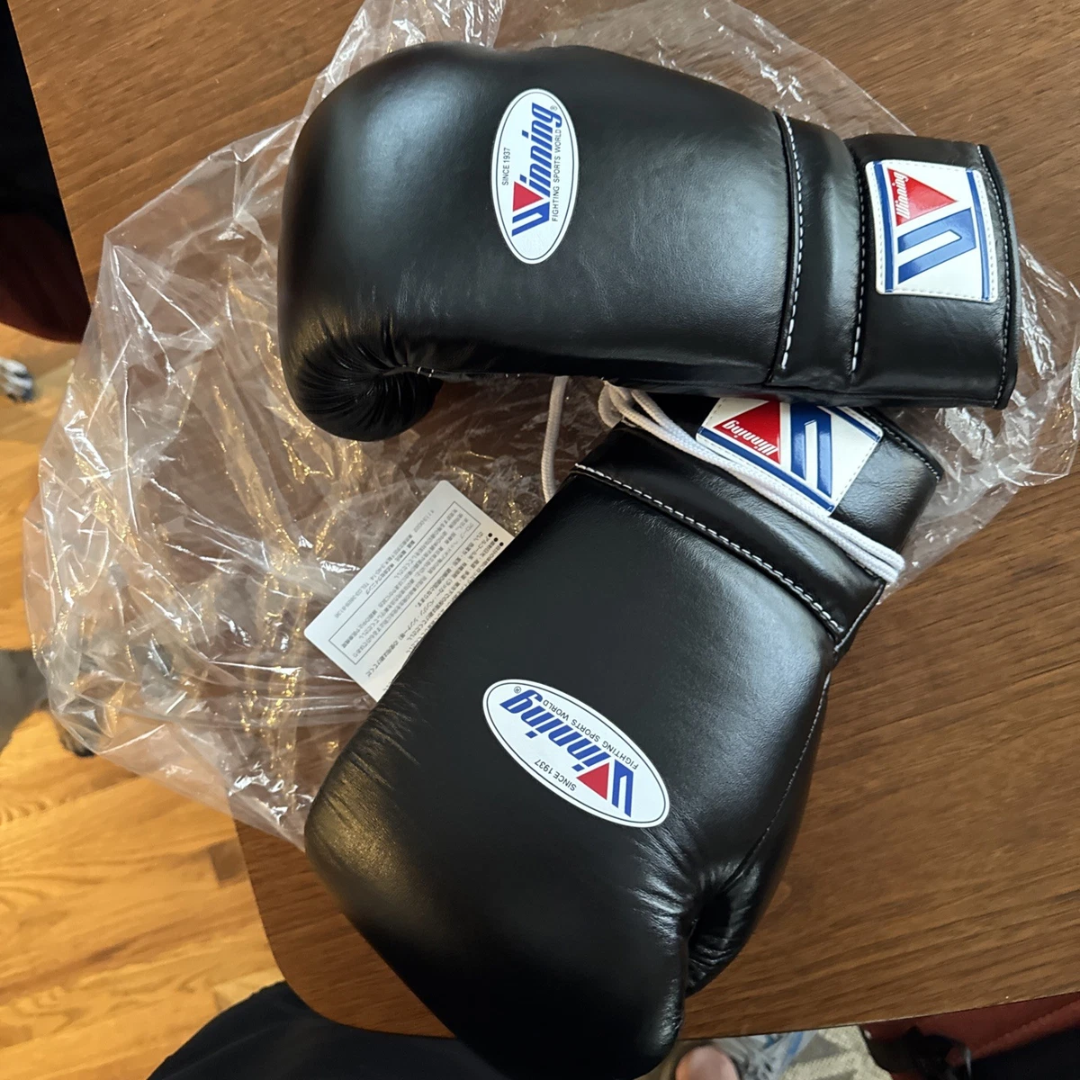 Winning Black 16 oz. Weight Boxing Gloves for sale | eBay