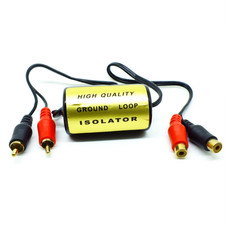 1Pcs RCA Audio Noise Filter Suppressor Ground Loop Isolator For Car Home Stereo