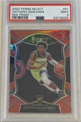 【199シリ】ジョエル・エンビード　RC  PANINI 【PSA9 】 Panini Select Anthony Edwards #61 Red Prizm /199 RC PSA 9 | eBay