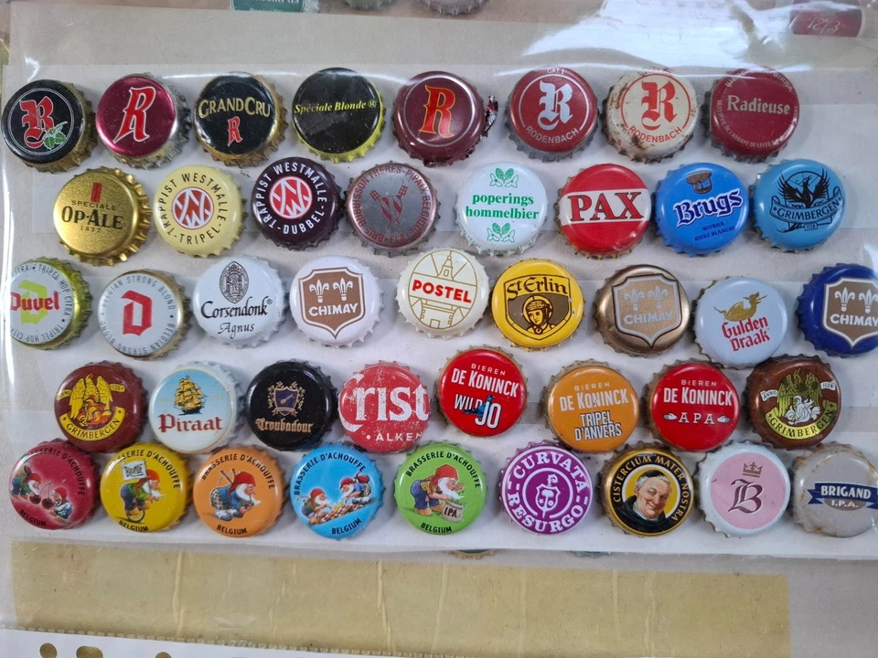 41 verschiedene Kronkorken Bottle Caps Bier Belgien teils alt - Bild 1 von 1