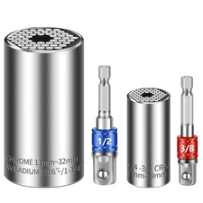 Universal Socket Set (7-19mm 11-32mm) Super Socket For Unscrew Any Bolt Tools...