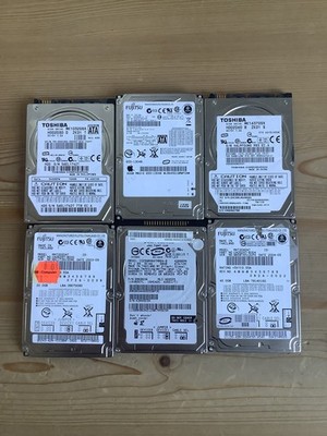 Konvolut 2,5 Zoll  3x IDE und 3x SATA Festplatten  = 6 Stück