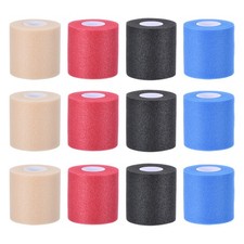12Pcs Sports Pre-Wrap Foam Pre-wrap 30 Yard Athletic Tape Wraps 4 Colors