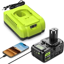 18V 4.0Ah Li-ion Battery with USB — High Capacity Replacement for Cordless Tools