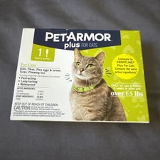 PetArmor Plus Flea and Tick Prevention for Cats (1 Dose) Waterproof Topical