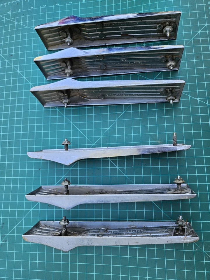 6 pcs. 1963 Ford Thunderbird chrome and Black. Left/Right Intact & OEM - Image 2 of 3