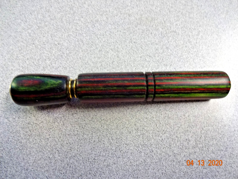 Vtg Hand Crafted Wood Pencil Like Felt Tip Lips Eyes Rose Red Green Instrument