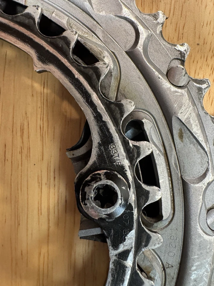 SRAM Force AXS 107 BCD 12-Speed Chainrings 46/33 Black !Cracked Plastic! Used - Image 2 of 4