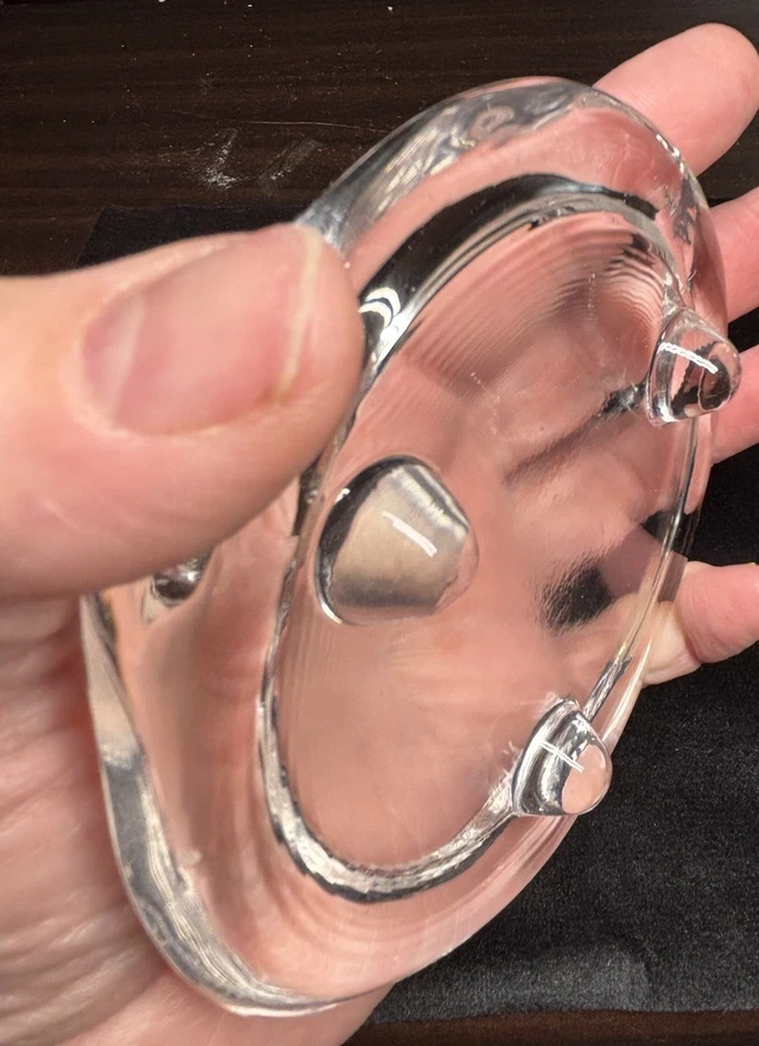 Footed Clear Glass Pillar  Jar Candle Underplate Holder Dish Fits 3” Wide Candle - Image 3 of 4