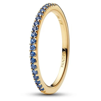 PANDORA Schmuck Damenring Funkelndes Blau Halber Ewigkeits-Ring 162999C02 - Bild 1 von 2