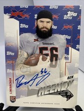 2020 TOPPS XFL  #AU-BH BEN HEENEY Auto