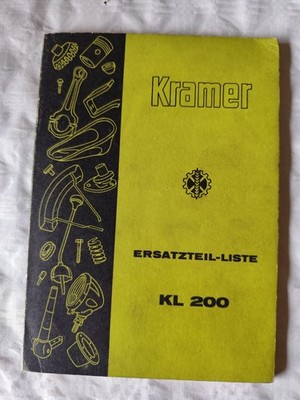 ORIGINAL Kramer KL200 Ersatzteilliste spare parts list Traktor tractor K70