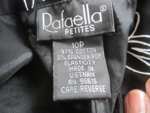 Gonna Raffaella donna 10P Petites nera bianca stampata popeline floreale nuova con etichetta casual - Foto 3 di 8