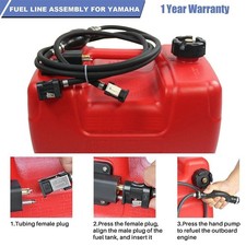 For Mariner Parkson Johnson Motor Outboard Tank Boat Hose Gas Fuel Marine R6P1