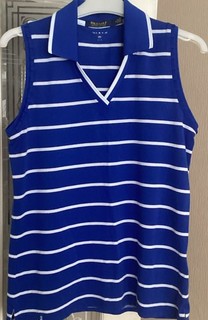 Ralph Lauren Polo Golf Ladies Vest Top. Blue/white. Sz M. VGC.