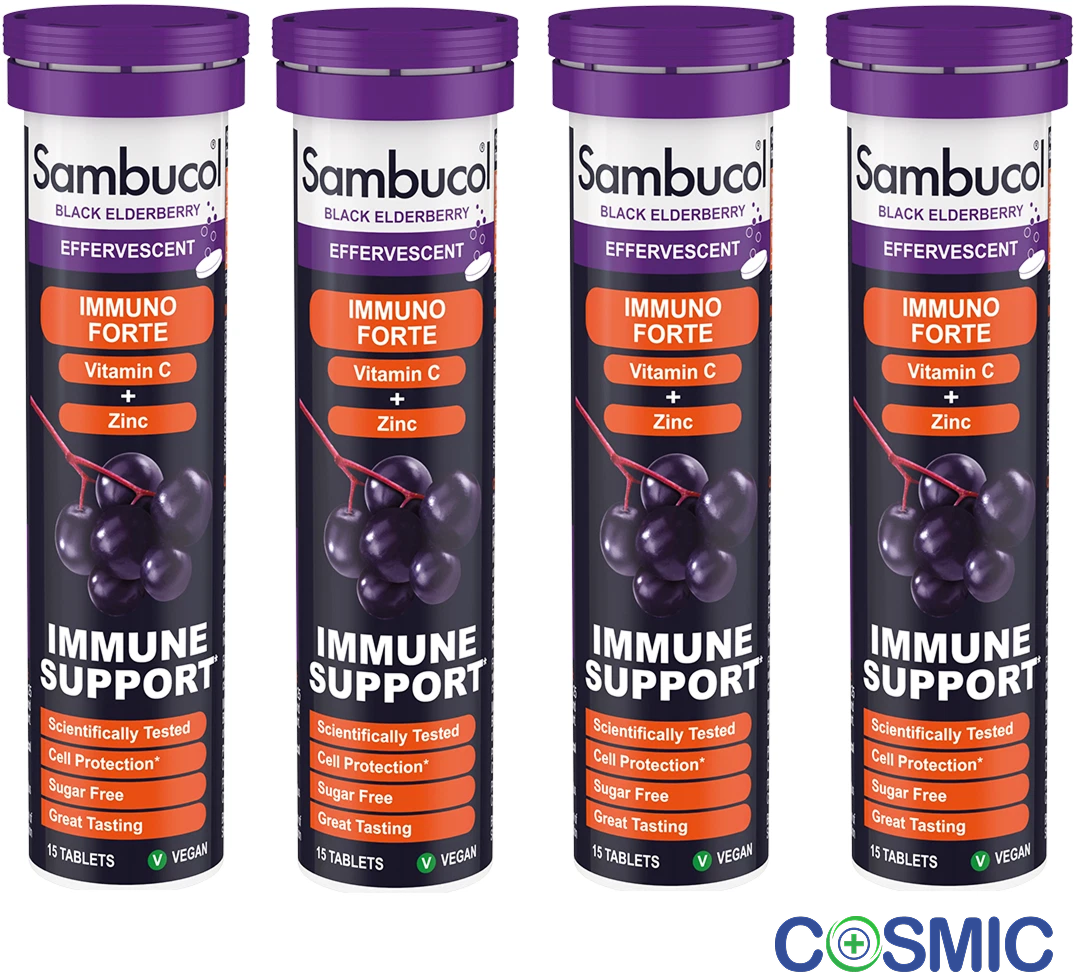 Sambucol Black Elderberry Immune Support Effervescent Tablets - 15 Tablets - Image 7