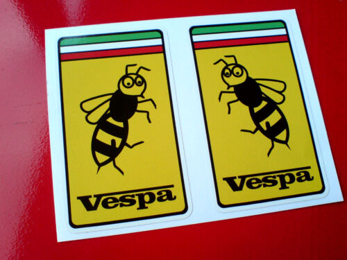 VESPA Wasp Stickers Lambretta Mods Scooter Fans Helmet  2 x 72mm - Picture 1 of 1