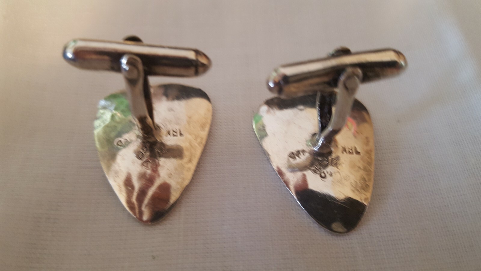 VINTAGE 18k GOLD Llama & STERLING SILVER  CUFFLINKS...FREE SHIPPING