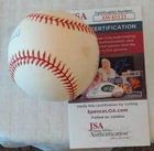 ANDY MUSSER & ED RENDELL Autographed Dual Signed ROMLB Baseball MLB JSA Phillies