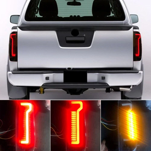 Pair Dynamic LED Smoked Rear Tail Lights Lamps For Nissan Navara D40 2004-2014 - Picture 7 of 20