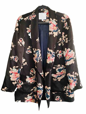 Anthropologie / ett : twa Multicolor Floral  Open Front Jacket Sz. M