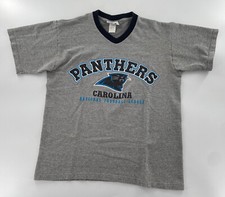 VINTAGE 1998 Carolina Panthers NFL Logo Men's Medium Gray T-Shirt USA Made M 90s