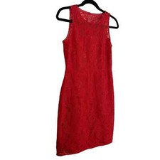 J. Crew Women's Coral Lace Sheath Midi Dress Floral Pattern Lace Women's 2