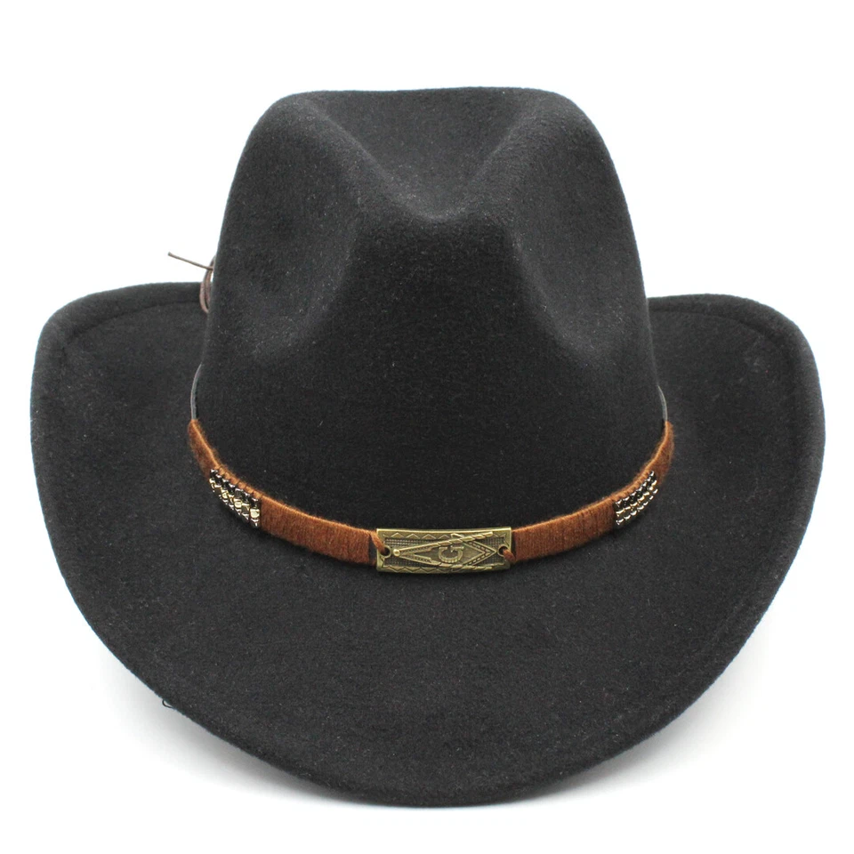 Sombrero de vaquero occidental junior ala ancha vaquera gorra de montar para niños niños y niñas Foto 4 de 4