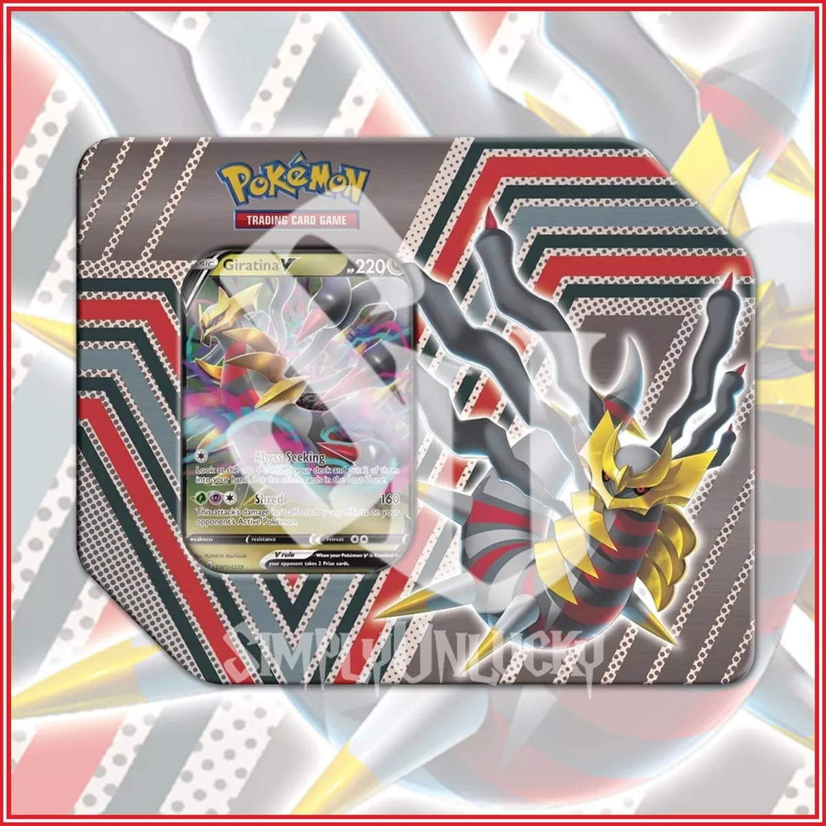 Pokemon TCG: GIRATINA V HIDDEN POTENTIAL TIN 5 Packs FACTORY