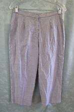 VTG 90's NWT Norton Studio High Waist Plaid Capri Pants Size 8 Stretch Cotton