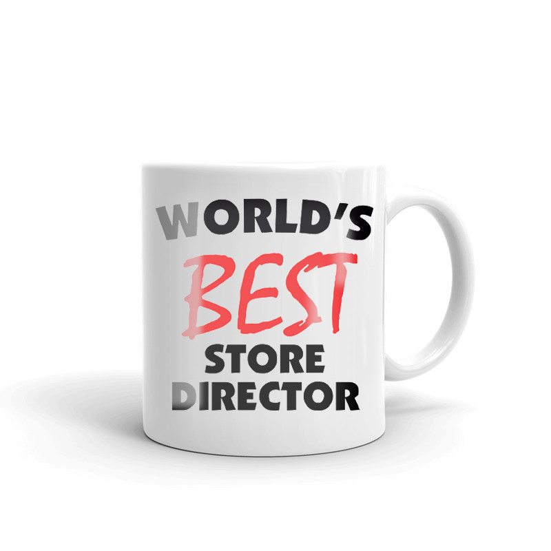 World's Best Store Director Coffee Tea Ceramic Mug Office Work Cup Gift