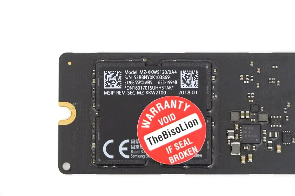 Apple iMac, MacBook Pro Mac Pro 655-1994 Samsung 512 GB SSPolaris NVMe PCIe SSD - Bild 3 von 4