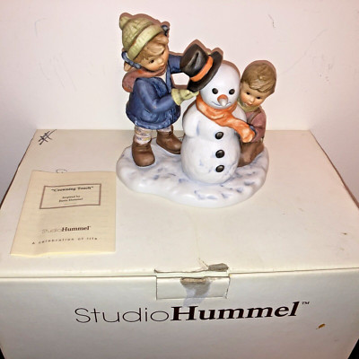 Studio Hummel Figurine Boy Girl With Snowman Brand  New
