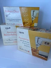 Singer Touch and Sew Accessories Bundle Fashion Disc Auto Buttonholing Zig-Zag
