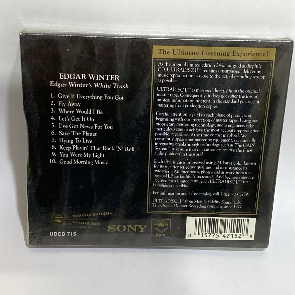 Edgar Winter's White Trash MFSL 24K Gold CD UDCD 715