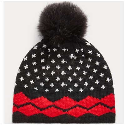 Polo Ralph Lauren Fair Isle Polo Bear Pom-Pom hat O/S NWT  display picture 2