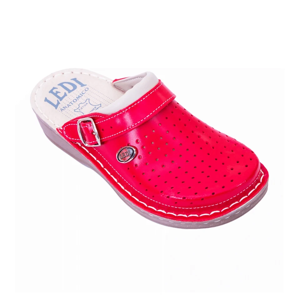 LEDI Anatomic 663 Leder Slipper Damen Ladies Comfort Pantolette Clogs Pantoletten