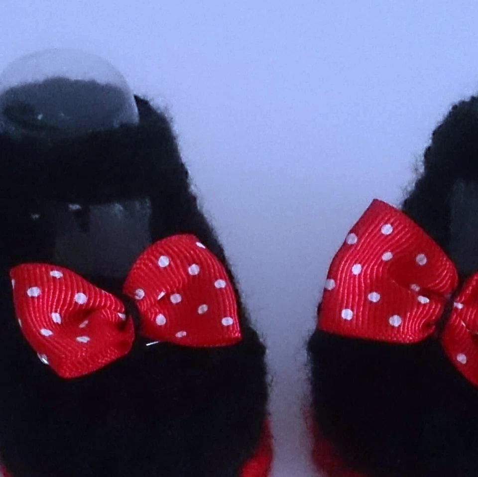 Minnie MARY JANES BABY BOOTIES BLACK  - Image 3 of 3