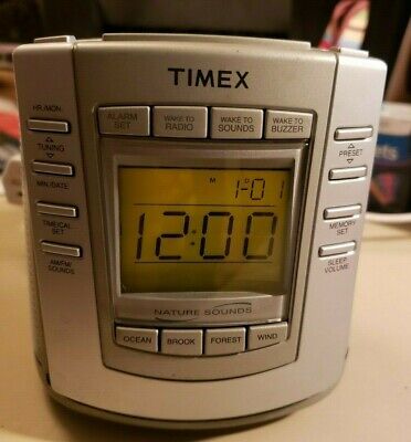 alarm timex clock radio fm sound natural digital am