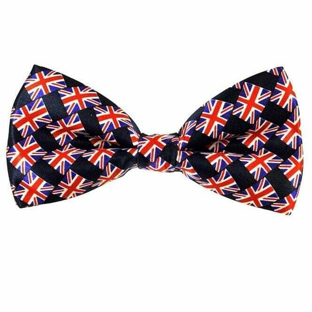 Union Jack Bandiera Fiocco Cravatta Inglese Rosso Bianco Blu Pre Legato Ricordo Ebay