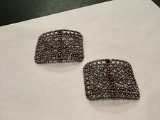 RARE ANTIQUE SIGNED FRANCE STEEL CUT SHOE CLIPS BUCKLES NR