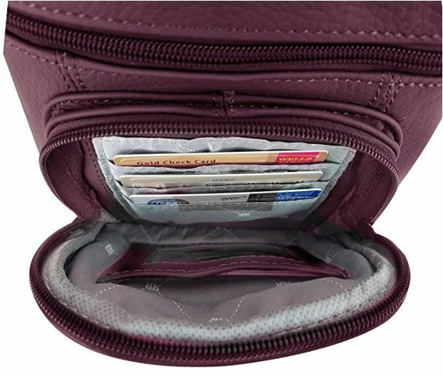 3-in-1 Women's Long Wallet – Genuine Cow Leather Organizer With Detachable Phone Pouch (Brown)