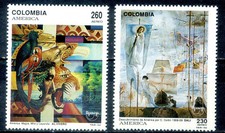 1992 COLOMBIA "AMERICA UPAEP, DESCUBRIMIENTO DE AMERICA, BARCOS, VELEROS" MINT