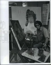 1969 Press Photo Milwaukee Artist James Koconis at his studio  - mja33005