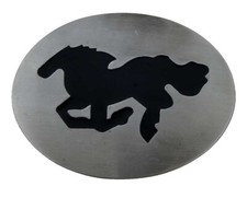 Horse Belt Buckle Men Women Western Cowboy COWGIRL Rodeo ANTIQUE GRAY METAL OVAL