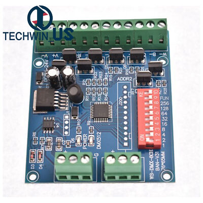 8CH RGBW DMX512 Decoder Controller 2groups RGBW Output DC5V-24V for Led Strip