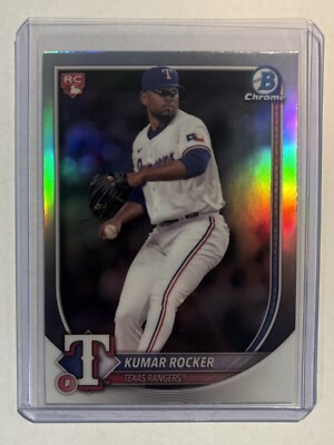 Kumar Rocker 2025 Bowman Chrome #80 Red Rookie Refractor Rangers RC | eBay