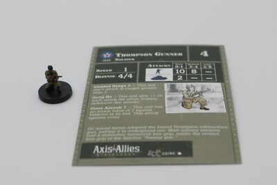 Axis & Allies Reserves Thompson Gunner 22/45